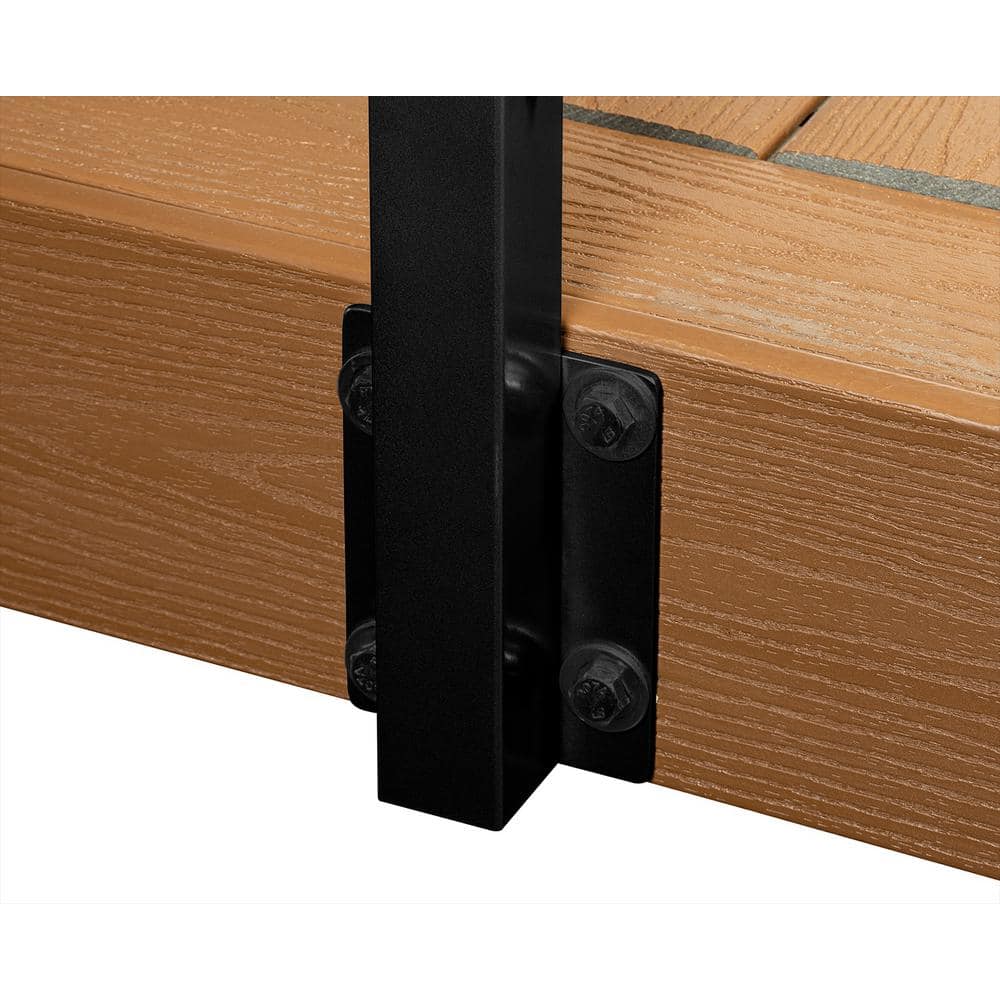 CityPost 42 ft. Deck Cable Railing, 42 in. Face Mount, Black