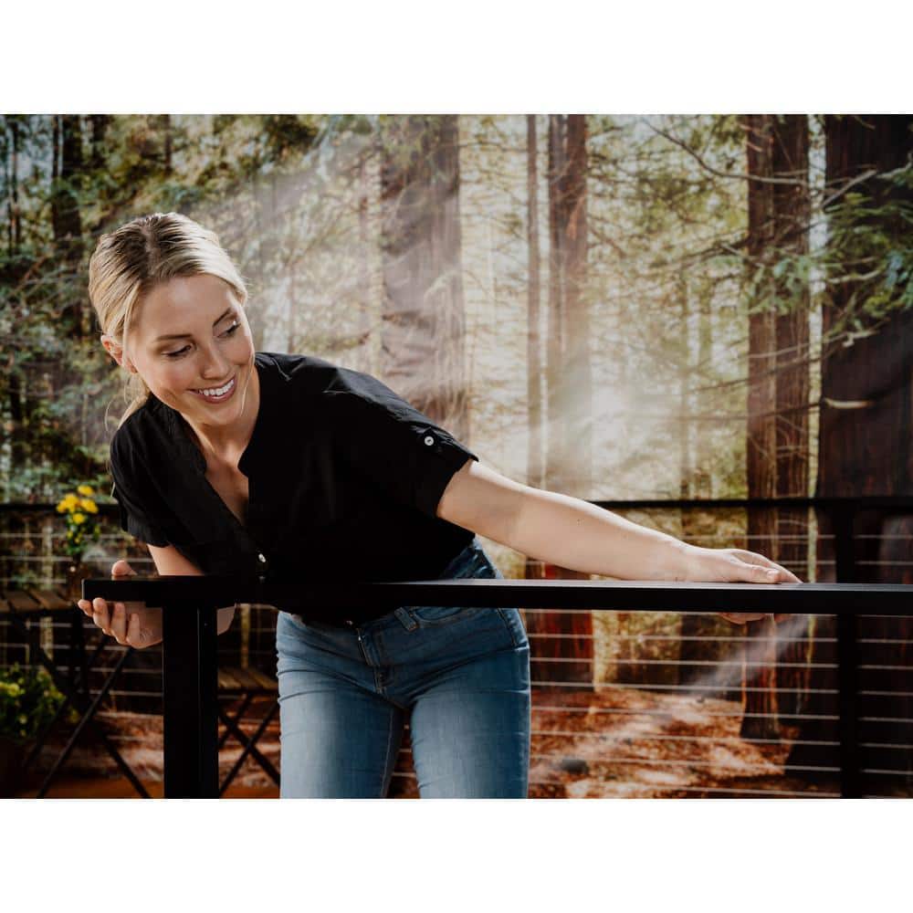 CityPost 42 ft. Deck Cable Railing, 42 in. Face Mount, Black