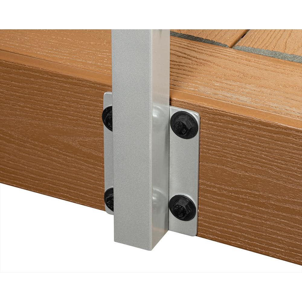CityPost 42 ft. Deck Cable Railing, 42 in. Face Mount, Grey