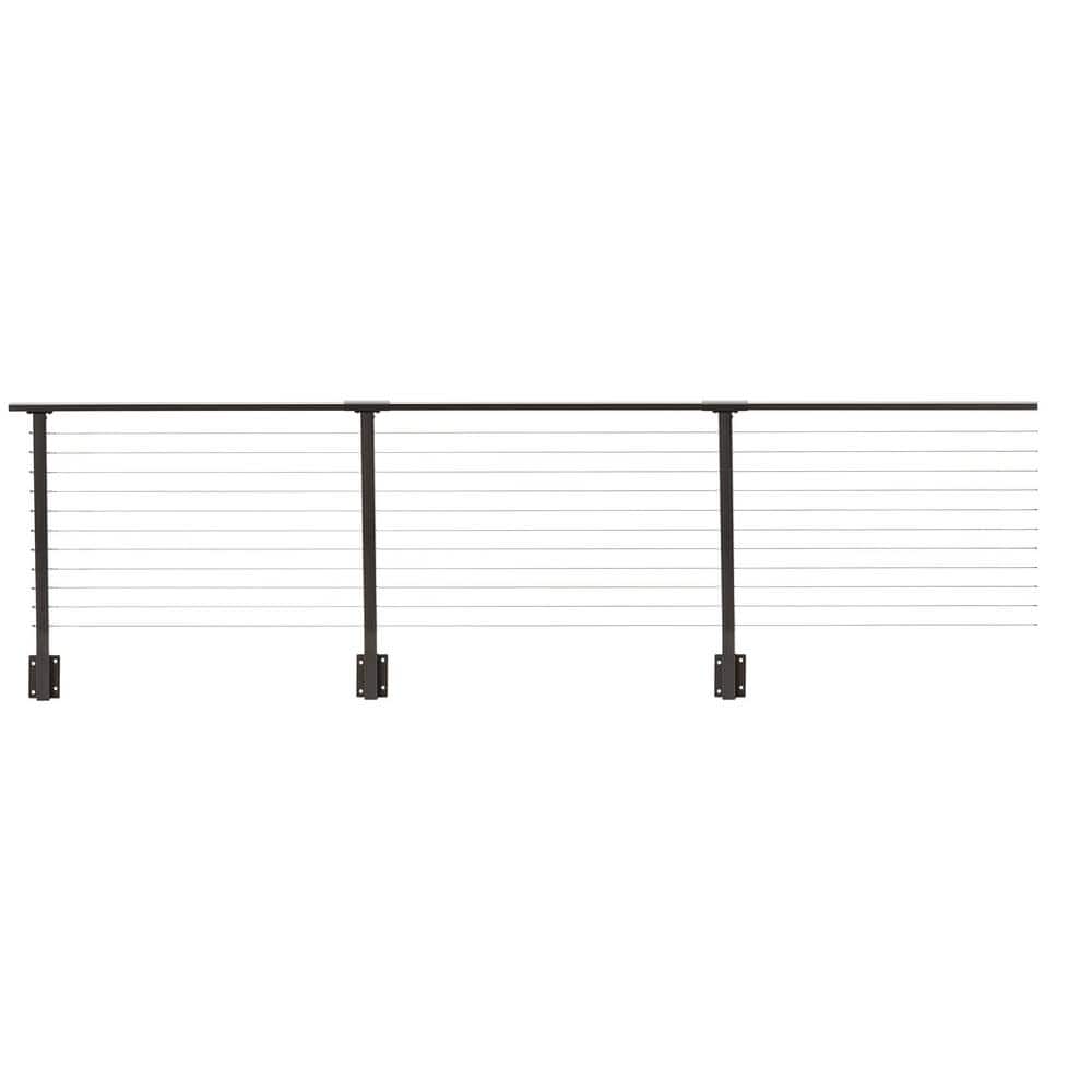 CityPost 46 ft. x 36 in. Bronze Deck Cable Railing, Face Mount