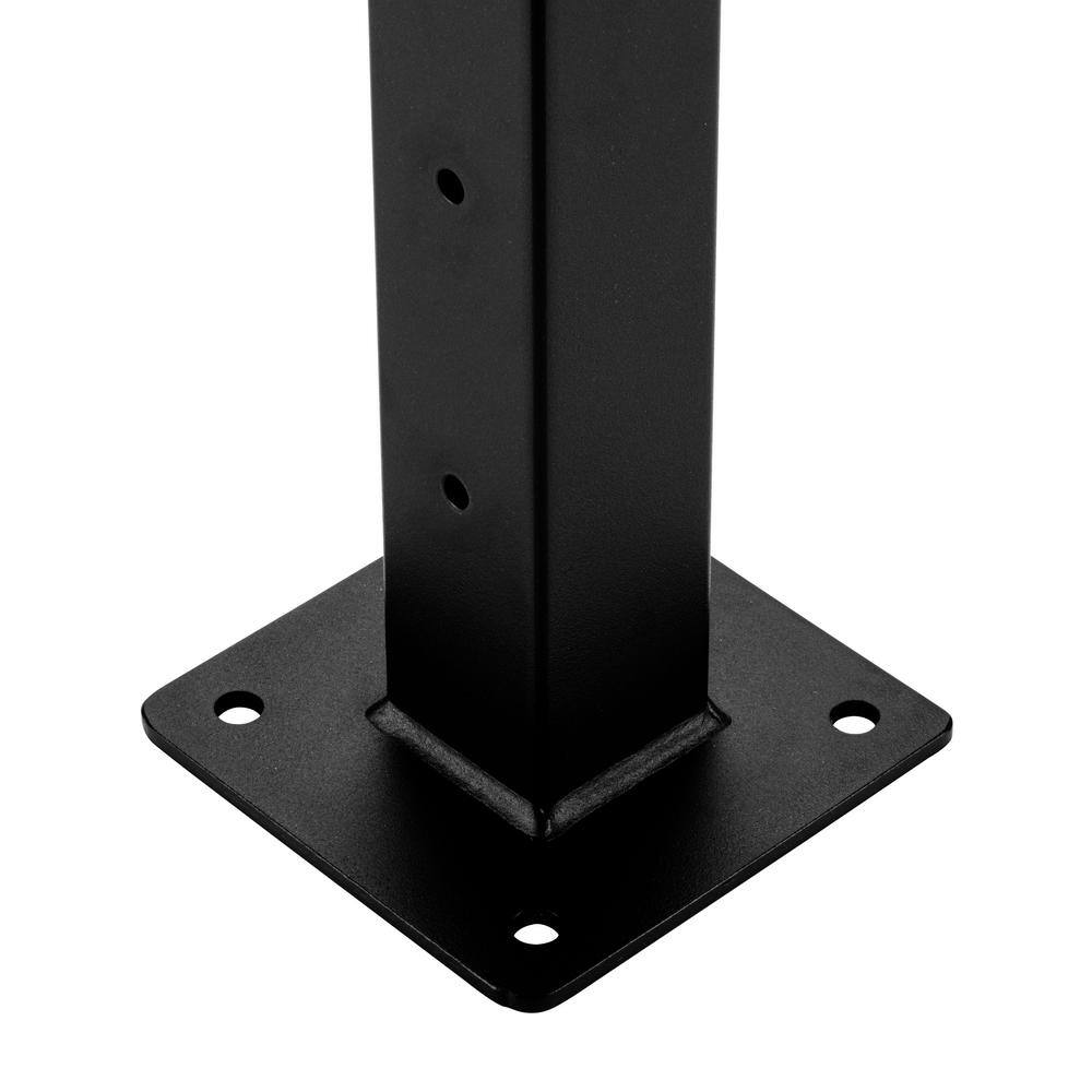 CityPost 48 ft. Black Deck Cable Railing 36 in. Base Mount