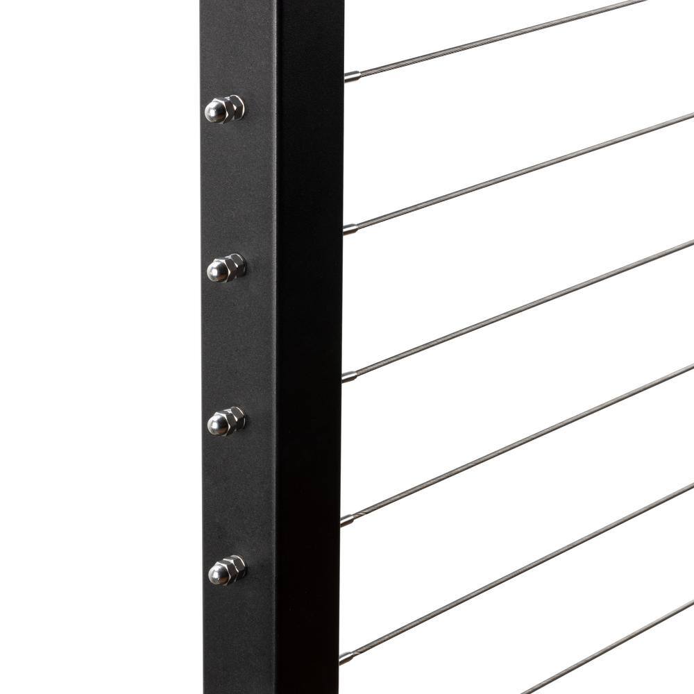 CityPost 54 ft. Deck Cable Railing, 42 in. Face Mount, Bronze