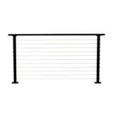 CityPost 6 ft. Deck Cable Railing, 36 in. Base Mount, Black