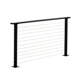 CityPost 6 ft. Deck Cable Railing, 36 in. Base Mount, Black