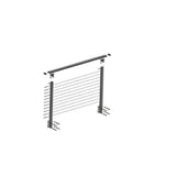 CityPost 6 ft. Deck Cable Railing, 42 in. Face Mount, Black