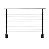 CityPost 6 ft. Deck Cable Railing, 42 in. Face Mount, Black
