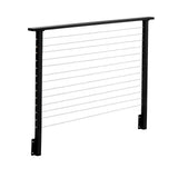 CityPost 6 ft. Deck Cable Railing, 42 in. Face Mount, Black