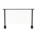 CityPost 6 ft. Black Deck Cable Railing 36 in. Face Mount