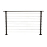 CityPost 6 ft. Deck Cable Railing, 42 in. Base Mount, Bronze