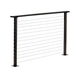CityPost 6 ft. Deck Cable Railing, 42 in. Base Mount, Bronze