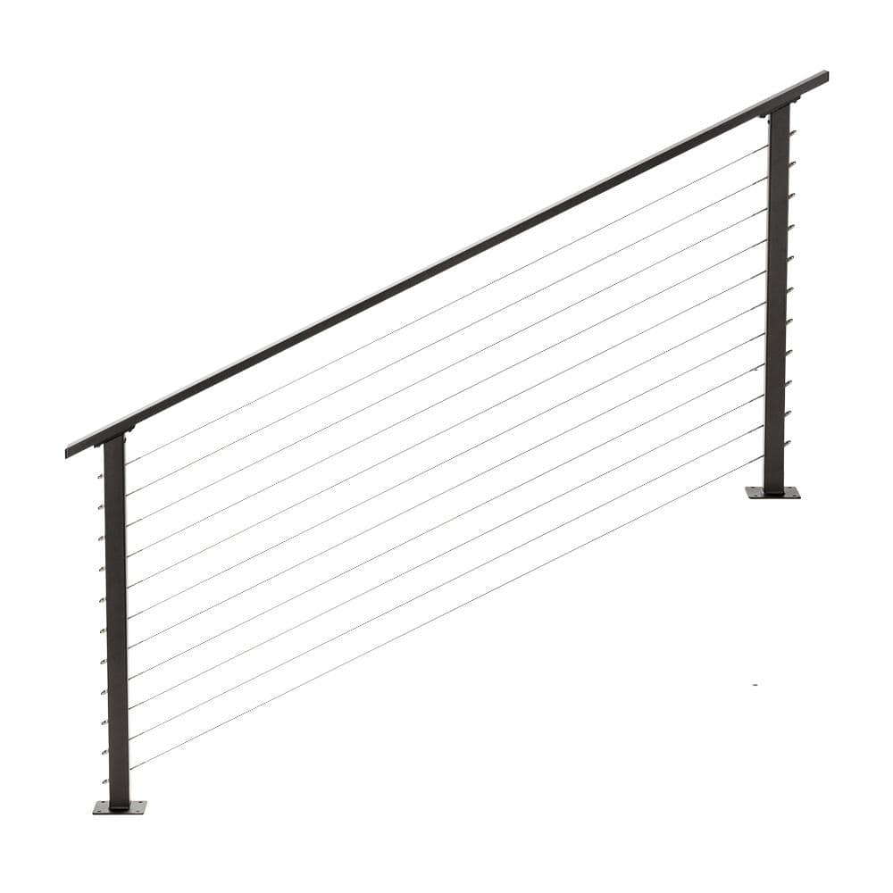 CityPost 6 ft. Stair Cable Railing, 36 in. Base Mount, Bronze