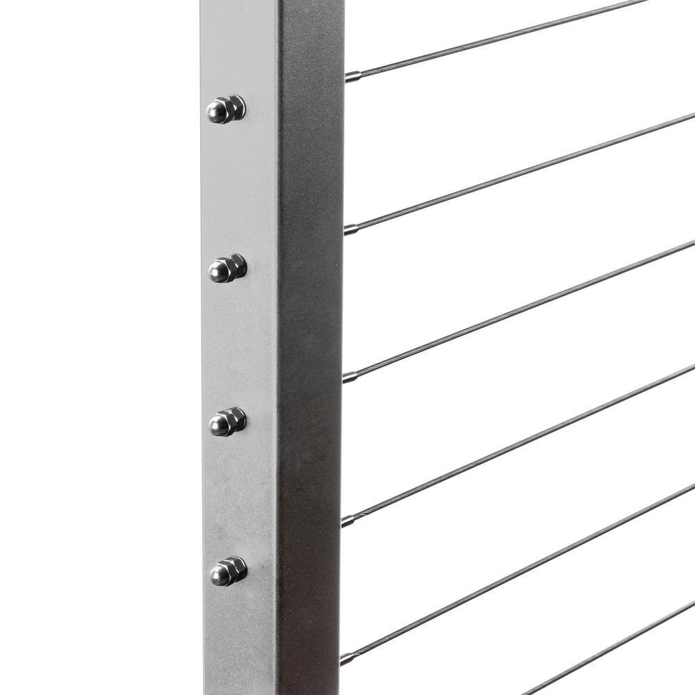 CityPost 6 ft. Deck Cable Railing, 36 in. Face Mount, Grey