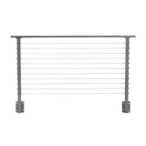CityPost 6 ft. Deck Cable Railing, 36 in. Face Mount, Grey