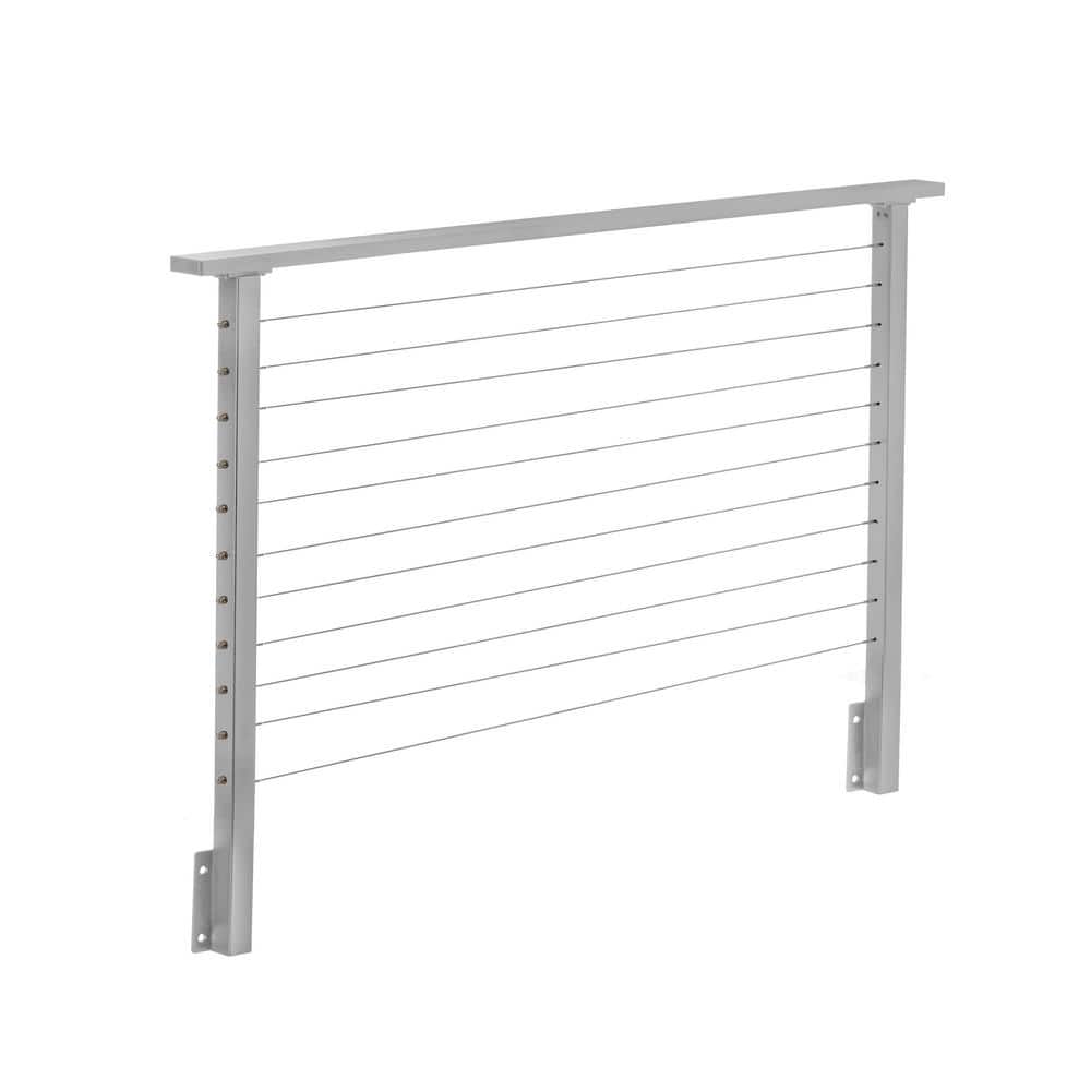 CityPost 6 ft. Deck Cable Railing, 36 in. Face Mount, Grey