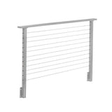 CityPost 6 ft. Deck Cable Railing, 36 in. Face Mount, Grey