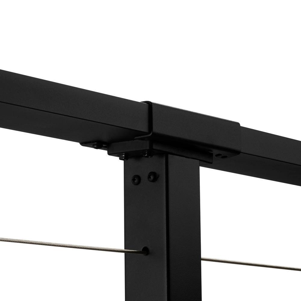 CityPost 68 ft. Black Deck Cable Railing 36 in. Base Mount