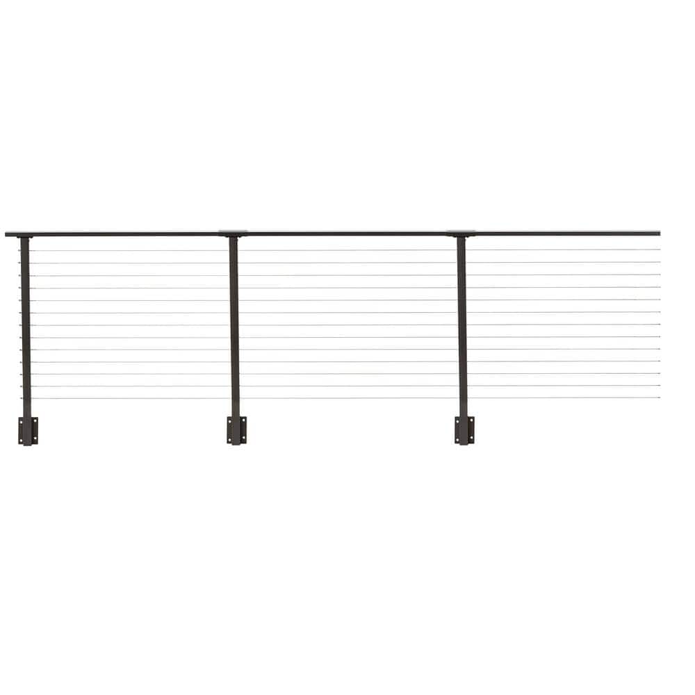 CityPost 70 ft. Deck Cable Railing, 42 in. Face Mount, Bronze