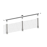 CityPost 8 ft. Deck Cable Railing, 42 in. Base Mount, Black