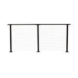 CityPost 8 ft. Deck Cable Railing, 42 in. Base Mount, Black