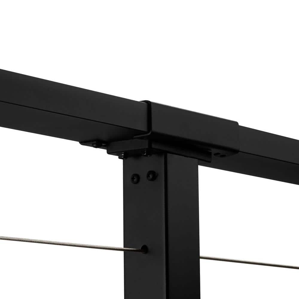CityPost 8 ft. Deck Cable Railing, 42 in. Base Mount, Black