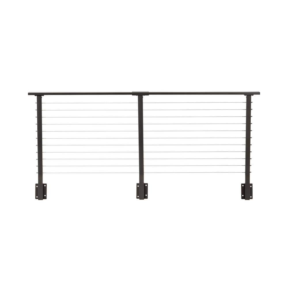 CityPost 8 ft. Deck Cable Railing, Bronze