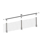 CityPost 8 ft. Deck Cable Railing in Grey