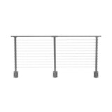 CityPost 8 ft. Deck Cable Railing, 36 in. Face Mount, Grey