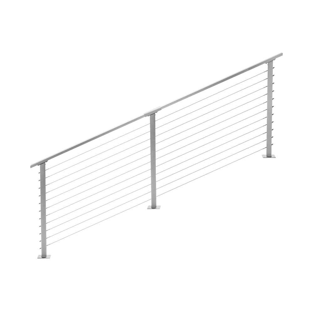CityPost 8 ft. Stair Cable Railing in Grey