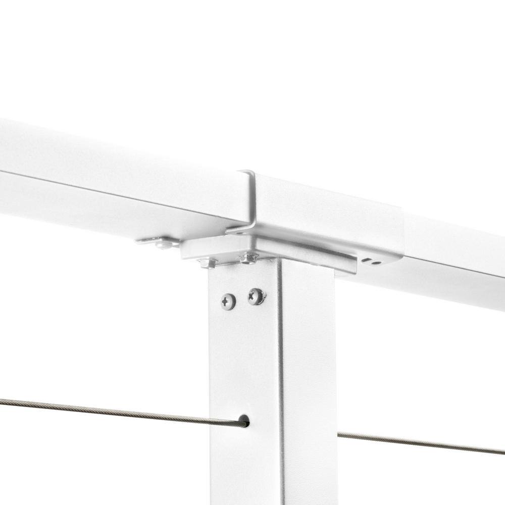 CityPost 8 ft. White Deck Cable Railing