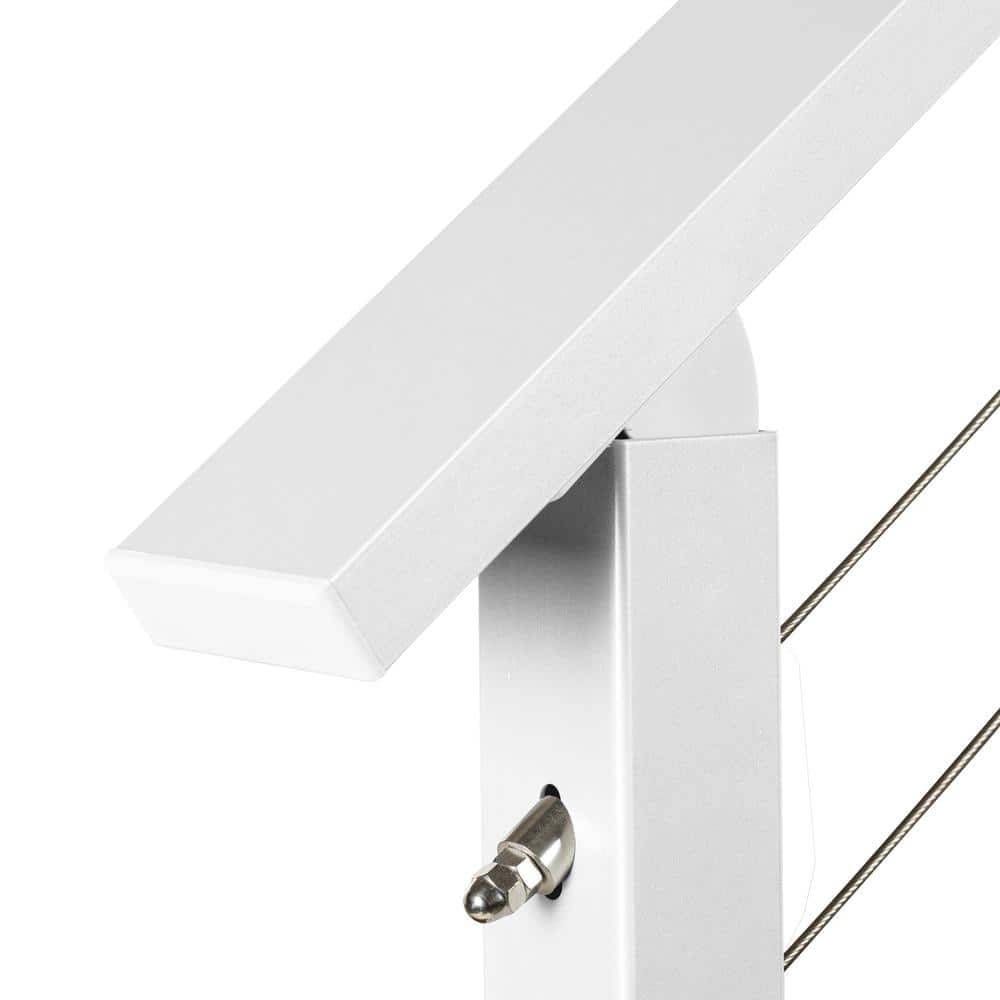 CityPost 8 ft. Stair Cable Railing in White