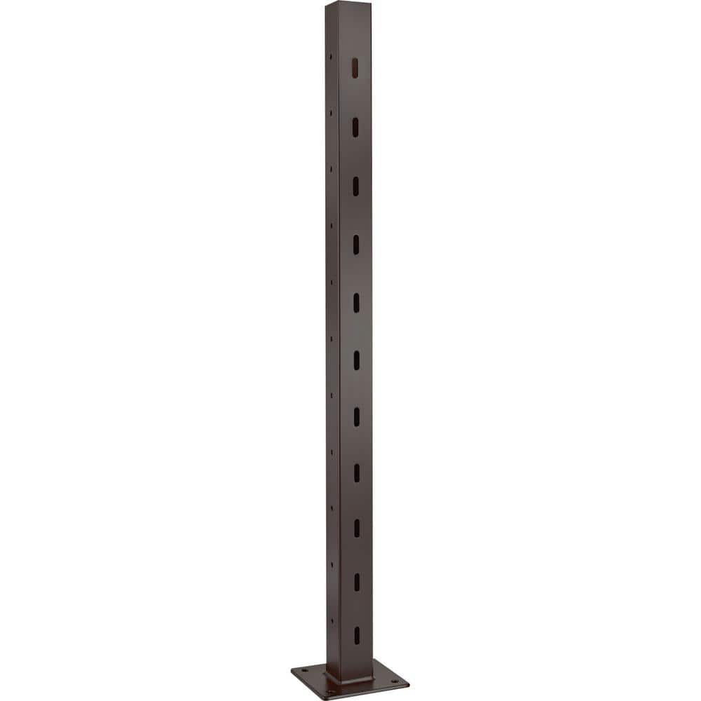 CityPost Deck to Stair Corner Post: 42 in. Base Mount: Bronze