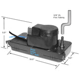 Beckett Pumps CL201UL condensate pump - alternate view (Voltage: 115V; Horse Power: 1/30)