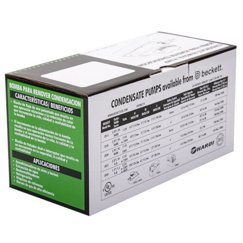 Beckett Pumps CL201UL condensate pump - close-up (Voltage: 115V; Horse Power: 1/30)