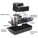 Beckett Pumps CL201UL condensate pump - installed context (Voltage: 115V; Horse Power: 1/30)