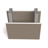 ClarkDietrich ProTRAK 20 3-5/8 in. x 10 ft. 20-Gauge EQ Galvanized Steel Track