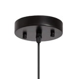 Vanity Art 60-Watt 1-Light Classic Black Plus Brass Dust Shaded Globe Single Pendant Light with Metal Shade, No Bulbs Included
