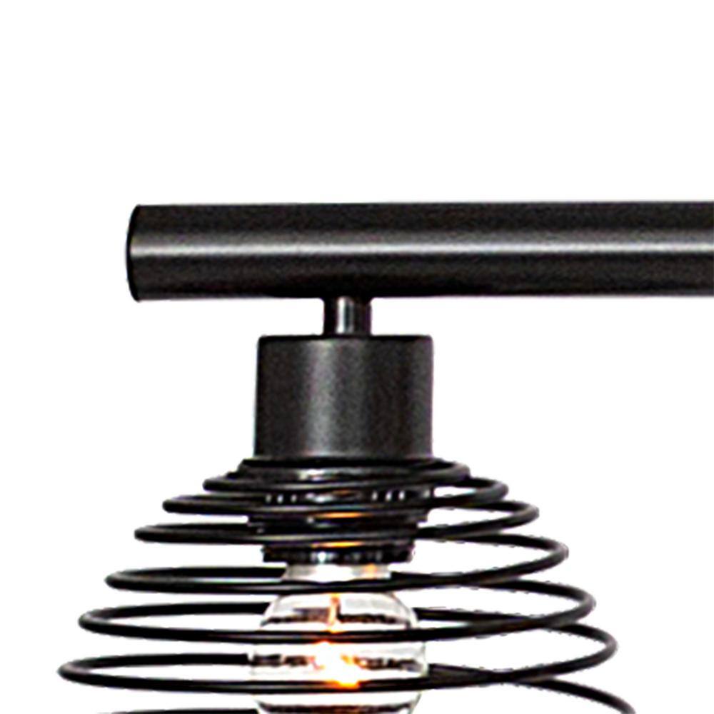 Vanity Art 60-Watt 6-Light Classic Black Shaded Globe Kitchen Island Linear Pendant Light with Metal Shade, No Bulbs Included