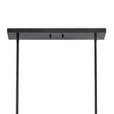 Vanity Art 60-Watt 6-Light Classic Black Shaded Globe Kitchen Island Linear Pendant Light with Metal Shade, No Bulbs Included