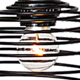 Vanity Art 60-Watt 6-Light Classic Black Shaded Globe Kitchen Island Linear Pendant Light with Metal Shade, No Bulbs Included