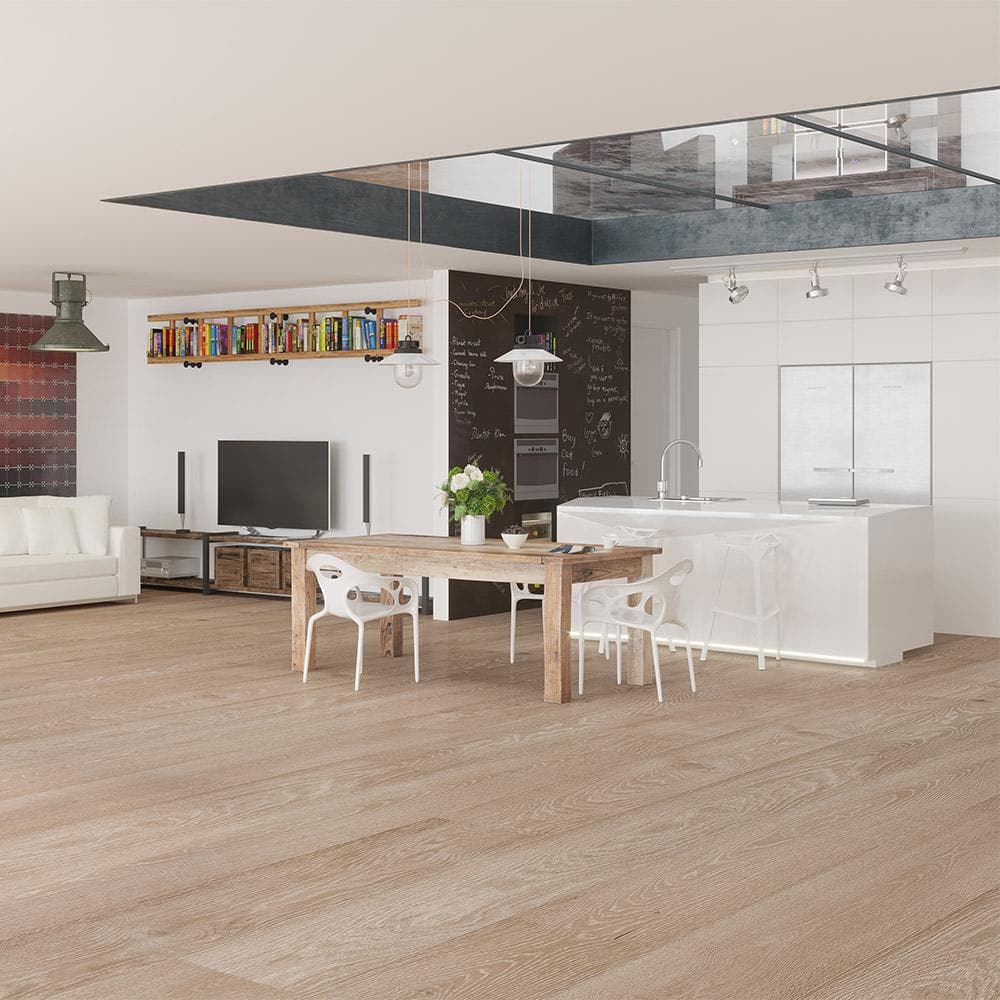 ACQUA FLOORS Classic Cavalry 1/4 in. T x 7.5 in. W Click Lock Wire BrushedEngineered Hardwood Flooring (23.32 sq.ft./case)