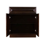 LIFEART CABINETRY Edinburgh Espresso Plywood Raised Panel Stock Assembled Base Kitchen Cabinet (36 in. W x 34.5 in. H x 24 in. D)