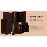 LIFEART CABINETRY Edinburgh Espresso Plywood Raised Panel Stock Assembled Base Corner Kitchen Cabinet (39 in. W x 34.5 in. H x 24 in. D)