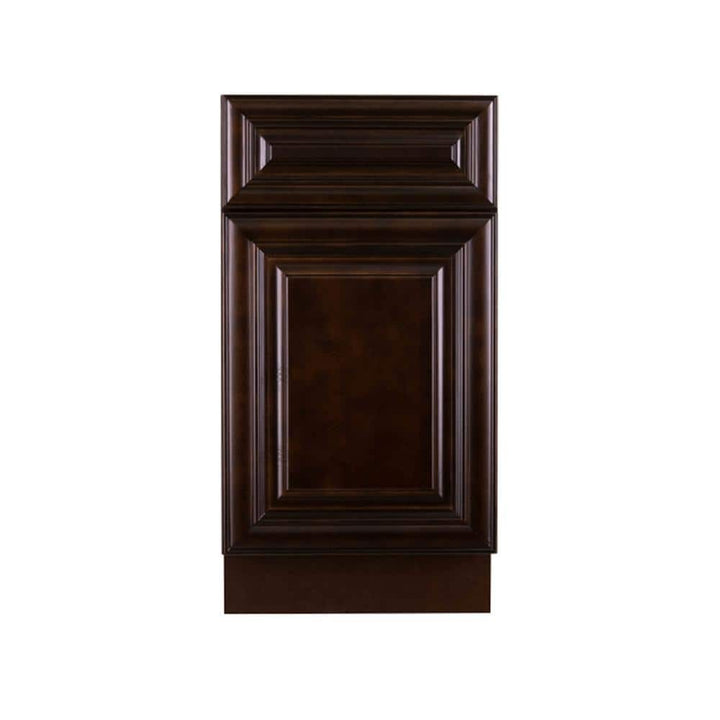 LIFEART CABINETRY Edinburgh Espresso Plywood Raised Panel Stock Assembled Base Wasket Kitchen Cabinet (18 in. W x 34.5 in. H x 24 in. D)