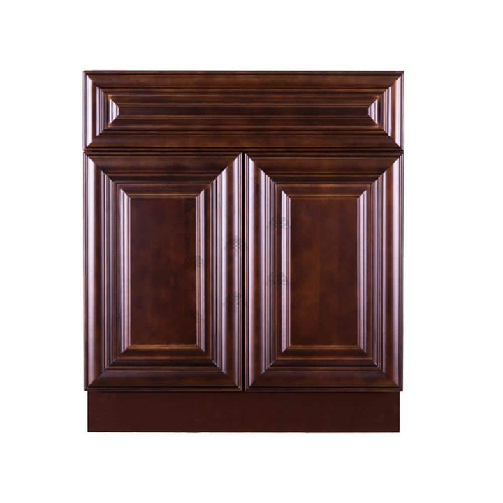 LIFEART CABINETRY Edinburgh Espresso Plywood Raised Panel Stock Assembled Sink Base Kitchen Cabinet (30 in. W x 34.5 in. H x 24 in. D)
