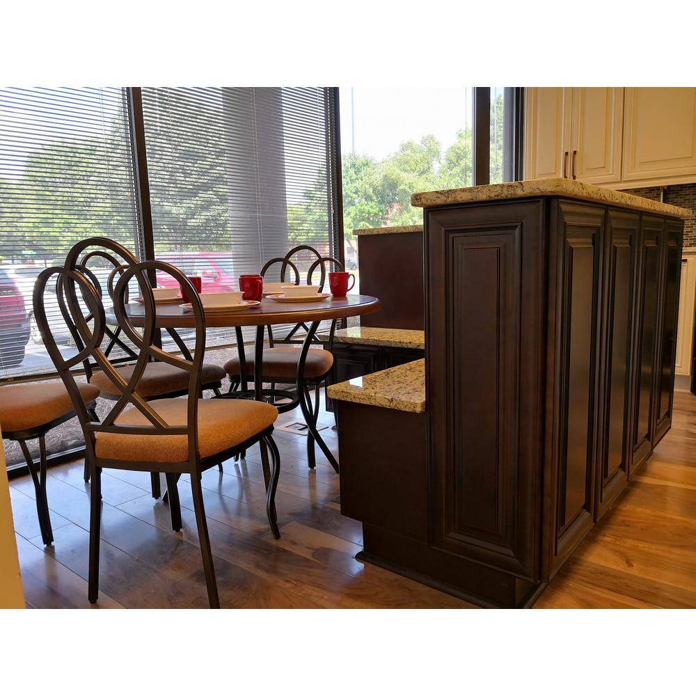 LIFEART CABINETRY Edinburgh Assembled 9 in. x 42 in. x 12 in. Wall Cabinet with 1 Door 3 Shelves in Espresso