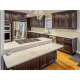 LIFEART CABINETRY Edinburgh Assembled 15 in. x 36 in. x 12 in. Wall Cabinet with 1 Door 2 Shelves in Espresso