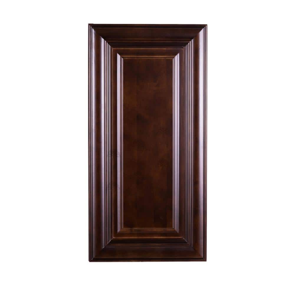 LIFEART CABINETRY Edinburgh Assembled 15 in. x 36 in. x 12 in. Wall Cabinet with 1 Door 2 Shelves in Espresso