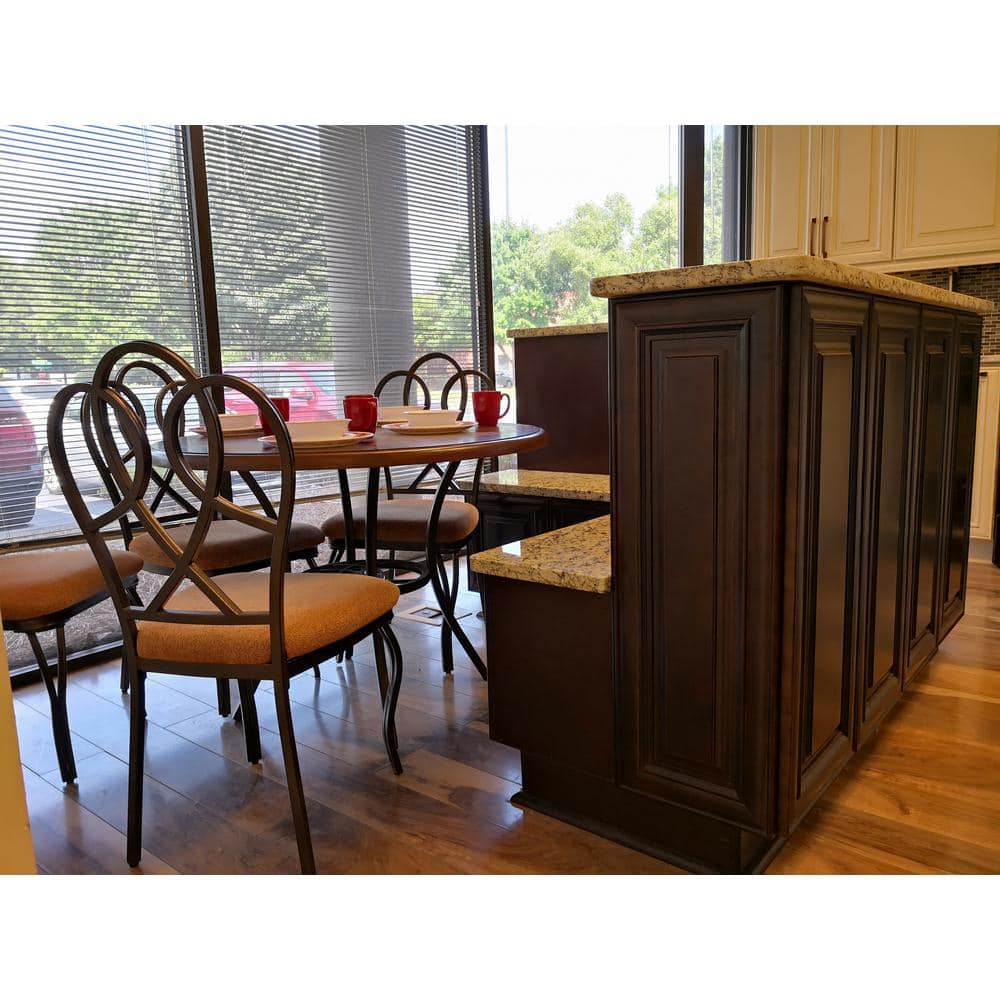 LIFEART CABINETRY Edinburgh Assembled 15 in. x 36 in. x 12 in. Wall Cabinet with 1 Door 2 Shelves in Espresso