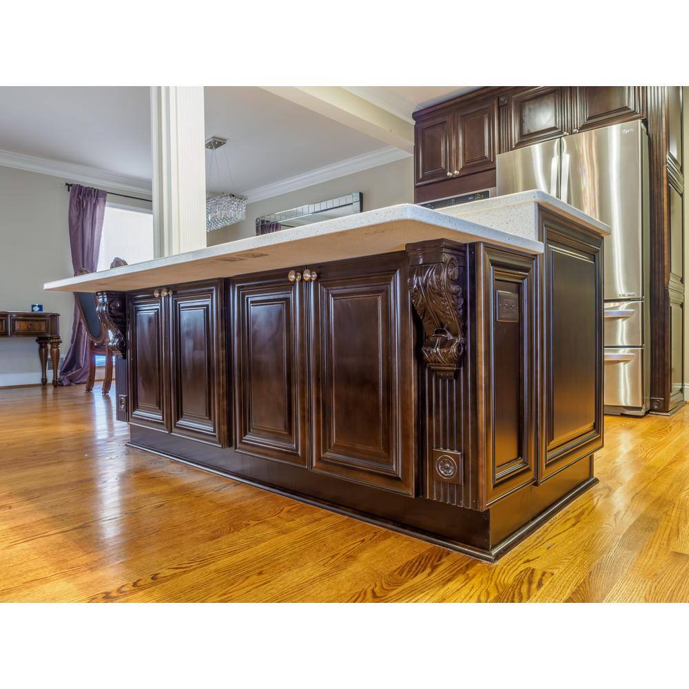 LIFEART CABINETRY Edinburgh Assembled 15 in. x 36 in. x 12 in. Wall Cabinet with 1 Door 2 Shelves in Espresso