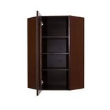 LIFEART CABINETRY Edinburgh Espresso Plywood Glass Door Stock Assembled Wall Corner Kitchen Cabinet (24 in. W x 42 in. H x 15 in. D)